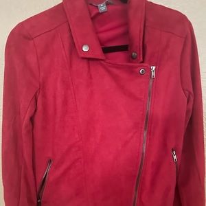 Red Jacket Suede Feel Size Medium, Market and Spruce
